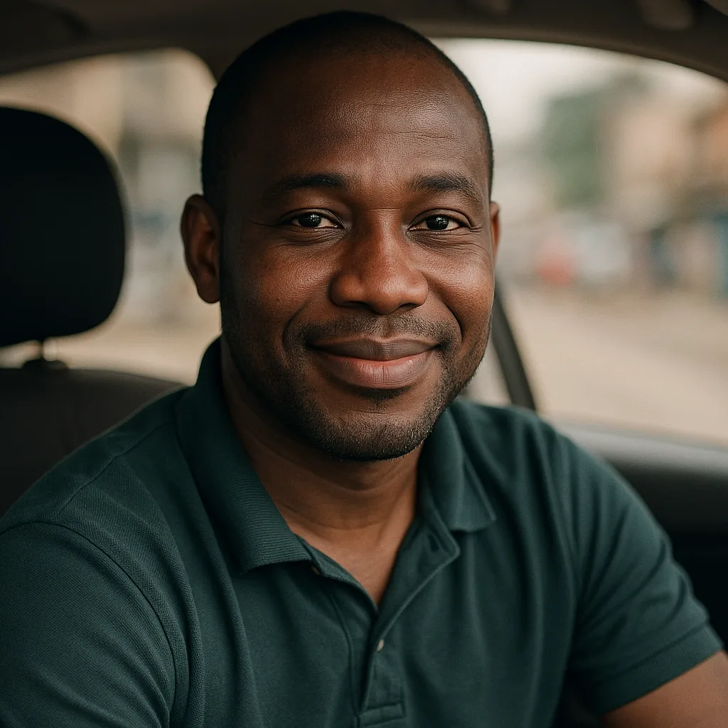 Portrait de Jean-Claude N'Dri, chauffeur Flot à Abidjan
